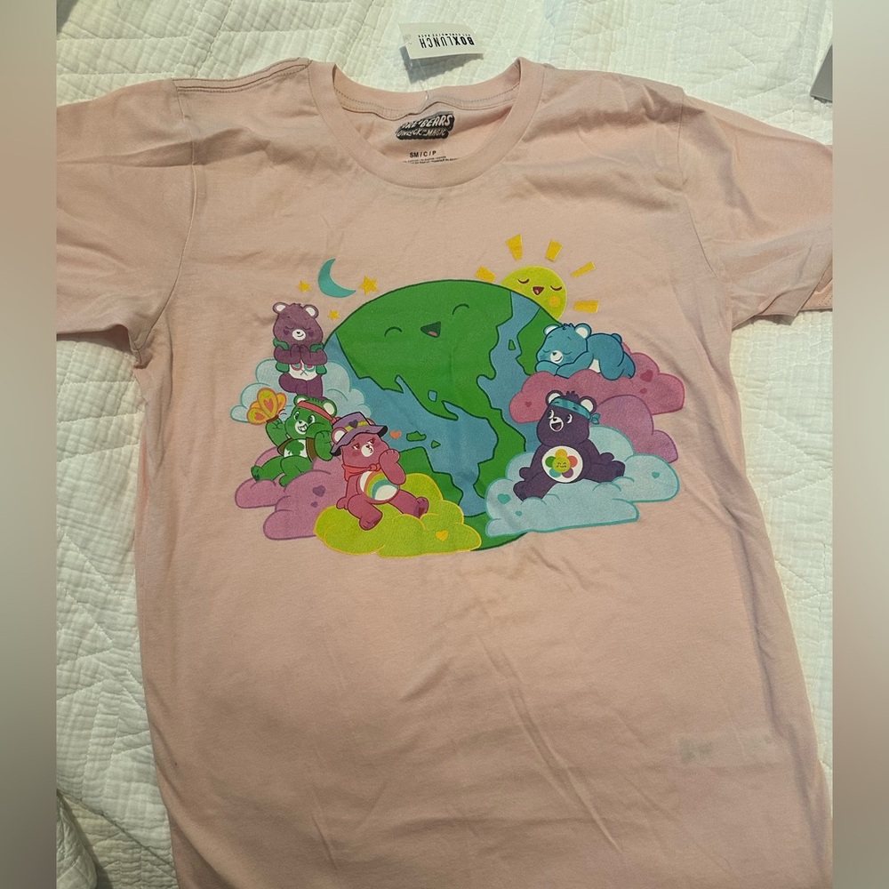 Care Bears Pink T-Shirt with Colorful Graphic
